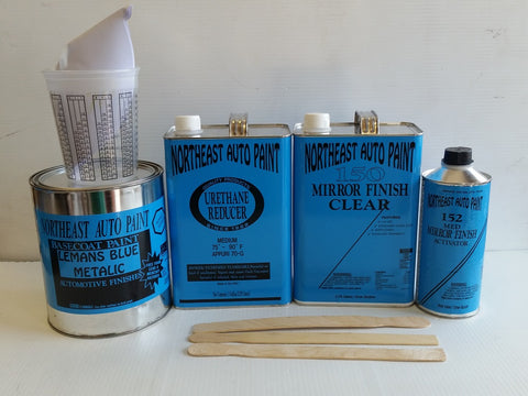 LeMANS BLUE METALLIC BASECOAT CLEARCOAT AUTO body shop RESTORATION CAR PAINT KIT